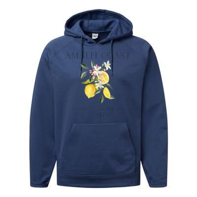 Amalfi Coast Lemons Amalfiana Italy Performance Fleece Hoodie