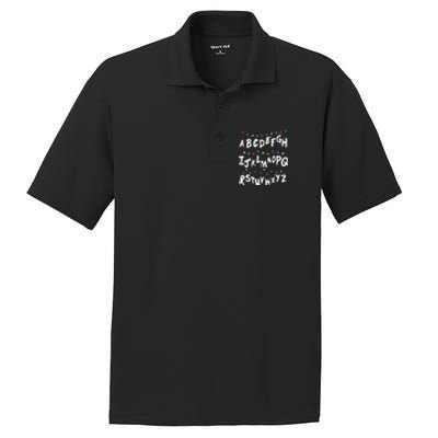 Alphabet Christmas Lights Stranger PosiCharge RacerMesh Polo