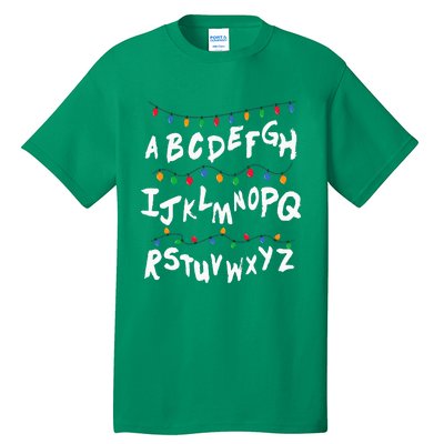 Alphabet Christmas Lights Stranger Tall T-Shirt