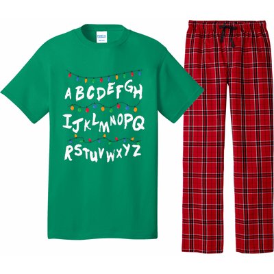 Alphabet Christmas Lights Stranger Pajama Set