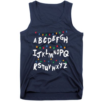 Alphabet Christmas Lights Stranger Tank Top