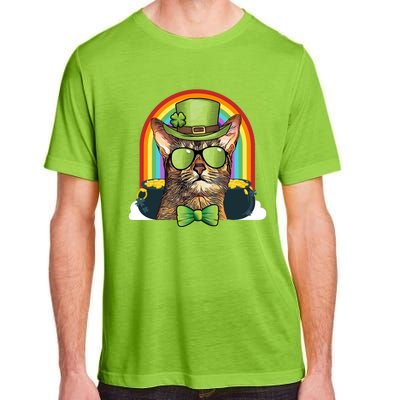 Abyssinian Cat Leprechaun Funny St Patricks Day Funny Gift Adult ChromaSoft Performance T-Shirt