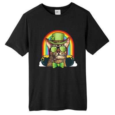 Abyssinian Cat Leprechaun Funny St Patricks Day Funny Gift Tall Fusion ChromaSoft Performance T-Shirt