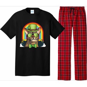 Abyssinian Cat Leprechaun Funny St Patricks Day Funny Gift Pajama Set