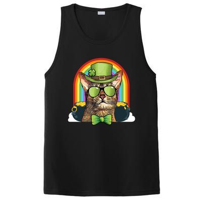 Abyssinian Cat Leprechaun Funny St Patricks Day Funny Gift PosiCharge Competitor Tank