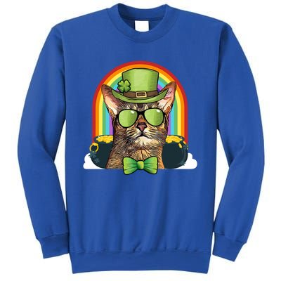 Abyssinian Cat Leprechaun Funny St Patricks Day Funny Gift Sweatshirt