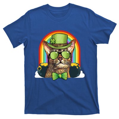 Abyssinian Cat Leprechaun Funny St Patricks Day Funny Gift T-Shirt