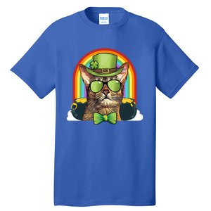 Abyssinian Cat Leprechaun Funny St Patricks Day Funny Gift Tall T-Shirt