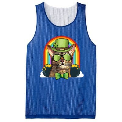 Abyssinian Cat Leprechaun Funny St Patricks Day Funny Gift Mesh Reversible Basketball Jersey Tank