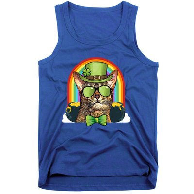 Abyssinian Cat Leprechaun Funny St Patricks Day Funny Gift Tank Top