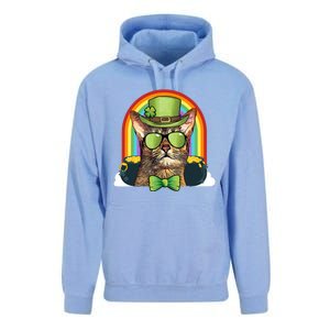 Abyssinian Cat Leprechaun Funny St Patricks Day Funny Gift Unisex Surf Hoodie