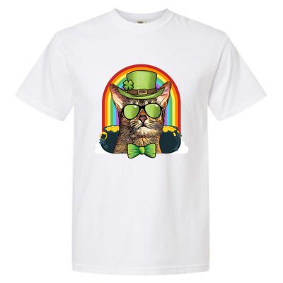 Abyssinian Cat Leprechaun Funny St Patricks Day Funny Gift Garment-Dyed Heavyweight T-Shirt