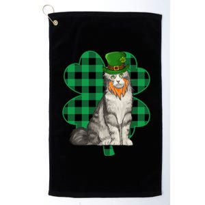 American Curl Leprechaun St Patricks Day Lucky Clover Funny Gift Platinum Collection Golf Towel