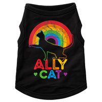 Ally Cat LGBT Pride Ally Cat With Rainbow Doggie Tank