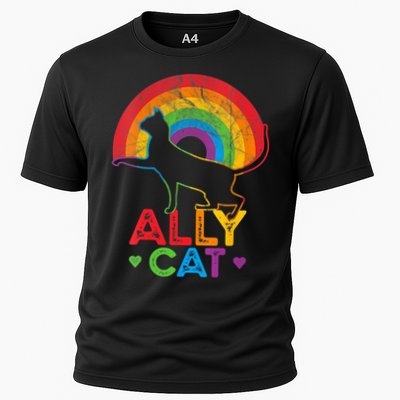 Ally Cat LGBT Pride Ally Cat With Rainbow Performance Shirt