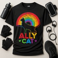Ally Cat LGBT Pride Ally Cat With Rainbow Performance Shirt