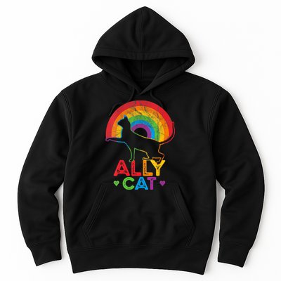Ally Cat LGBT Pride Ally Cat With Rainbow Hoodie