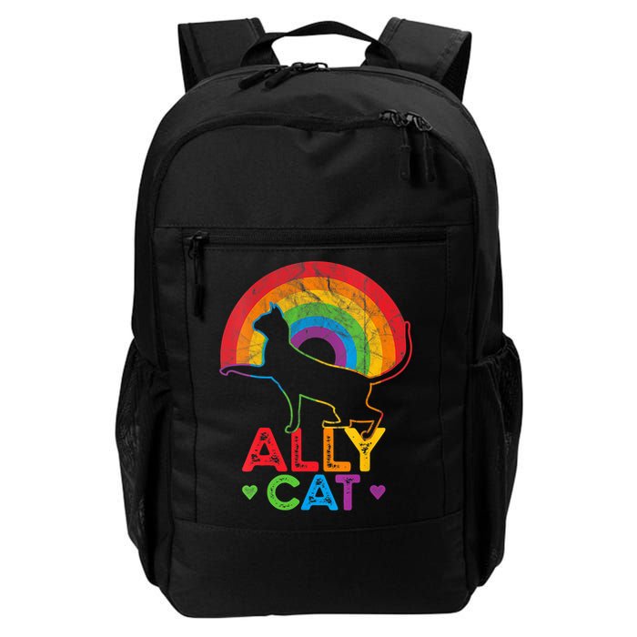 Ally Cat LGBT Pride Ally Cat With Rainbow Backpack