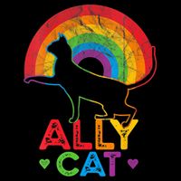 Ally Cat LGBT Pride Ally Cat With Rainbow Backpack