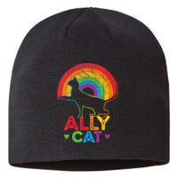 Ally Cat LGBT Pride Ally Cat With Rainbow Sustainable Beanie