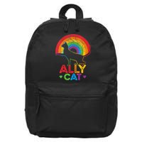 Ally Cat LGBT Pride Ally Cat With Rainbow 16 in Basic Backpack