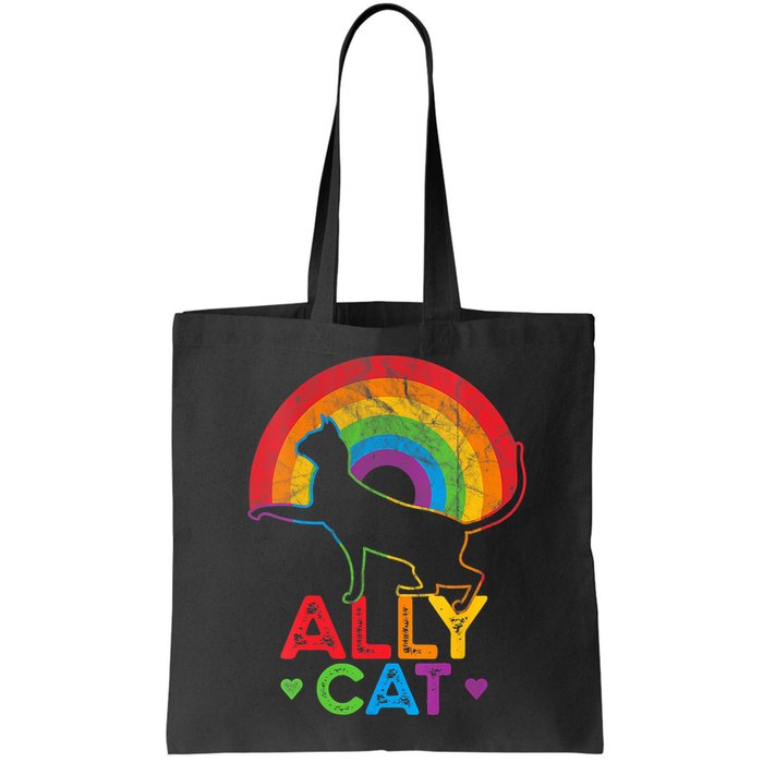 Ally Cat LGBT Pride Ally Cat With Rainbow Bag