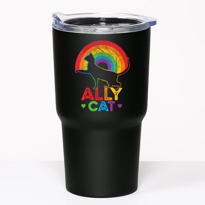 Ally Cat LGBT Pride Ally Cat With Rainbow Tumbler