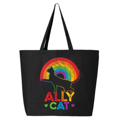 Ally Cat LGBT Pride Ally Cat With Rainbow 25L Jumbo Tote