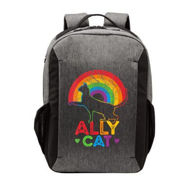 Ally Cat LGBT Pride Ally Cat With Rainbow Vector Backpack