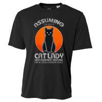 Assuming Cat Lady Halloween Dog And Black Cat Owners Cooling Performance Crew T-Shirt