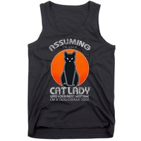 Assuming Cat Lady Halloween Dog And Black Cat Owners Tank Top