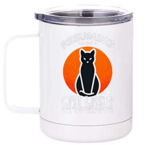 Assuming Cat Lady Halloween Dog And Black Cat Owners 12 oz Stainless Steel Tumbler Cup