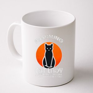 Assuming Cat Lady Halloween Dog And Black Cat Owners Coffee Mug