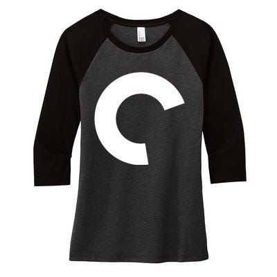 Aqua Criterion Logo Women's Tri-Blend 3/4-Sleeve Raglan Shirt