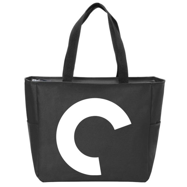 Aqua Criterion Logo Zip Tote Bag