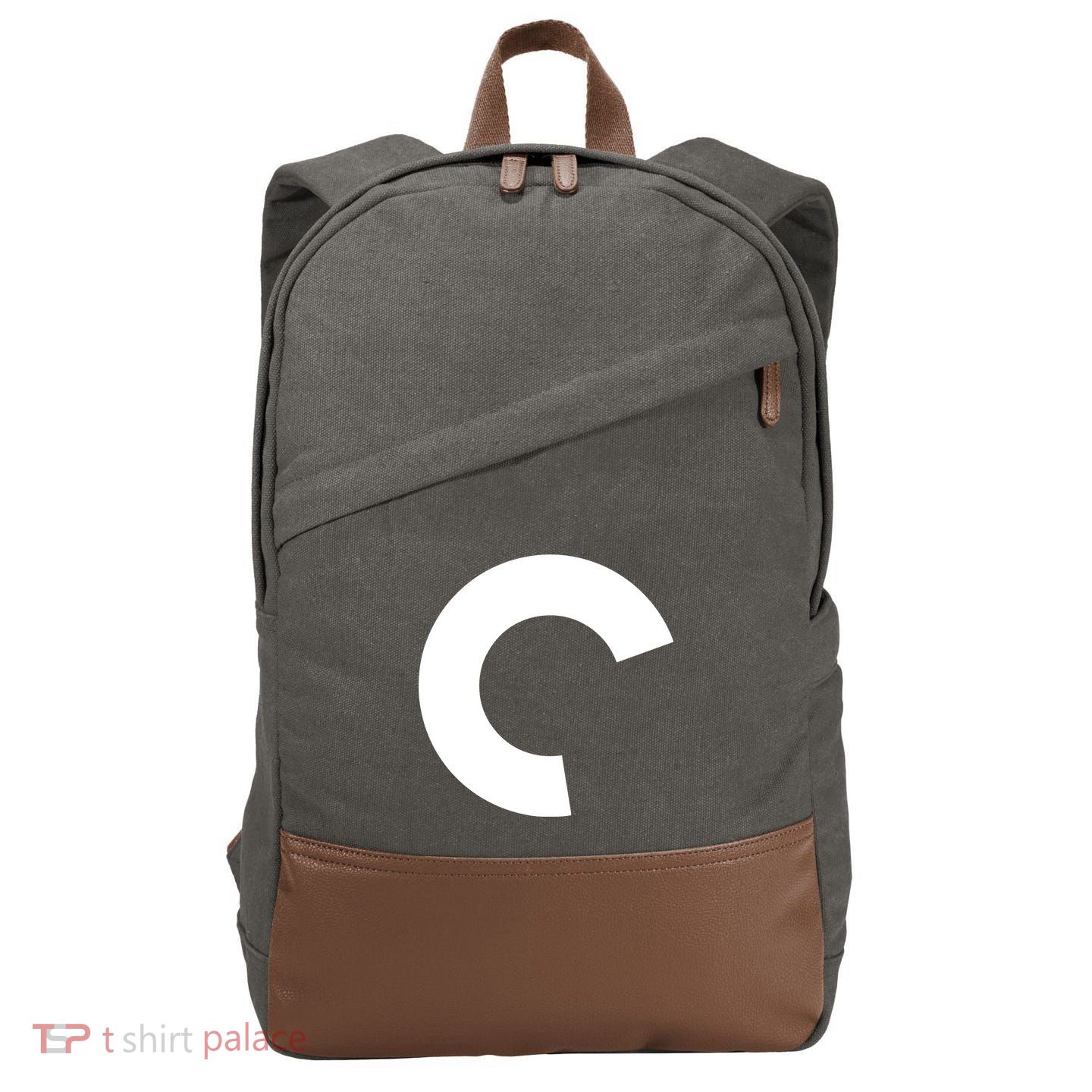 Aqua Criterion Logo Cotton Canvas Backpack