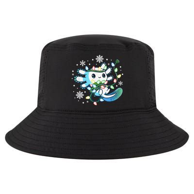 Axolotl Christmas Lights Xmas Tree Pajamas Cool Comfort Performance Bucket Hat