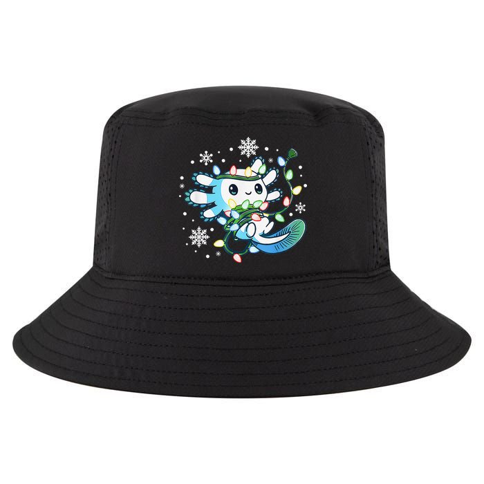Axolotl Christmas Lights Xmas Tree Pajamas Cool Comfort Performance Bucket Hat