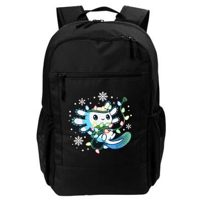 Axolotl Christmas Lights Xmas Tree Pajamas Backpack