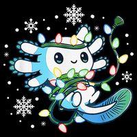 Axolotl Christmas Lights Xmas Tree Pajamas Backpack