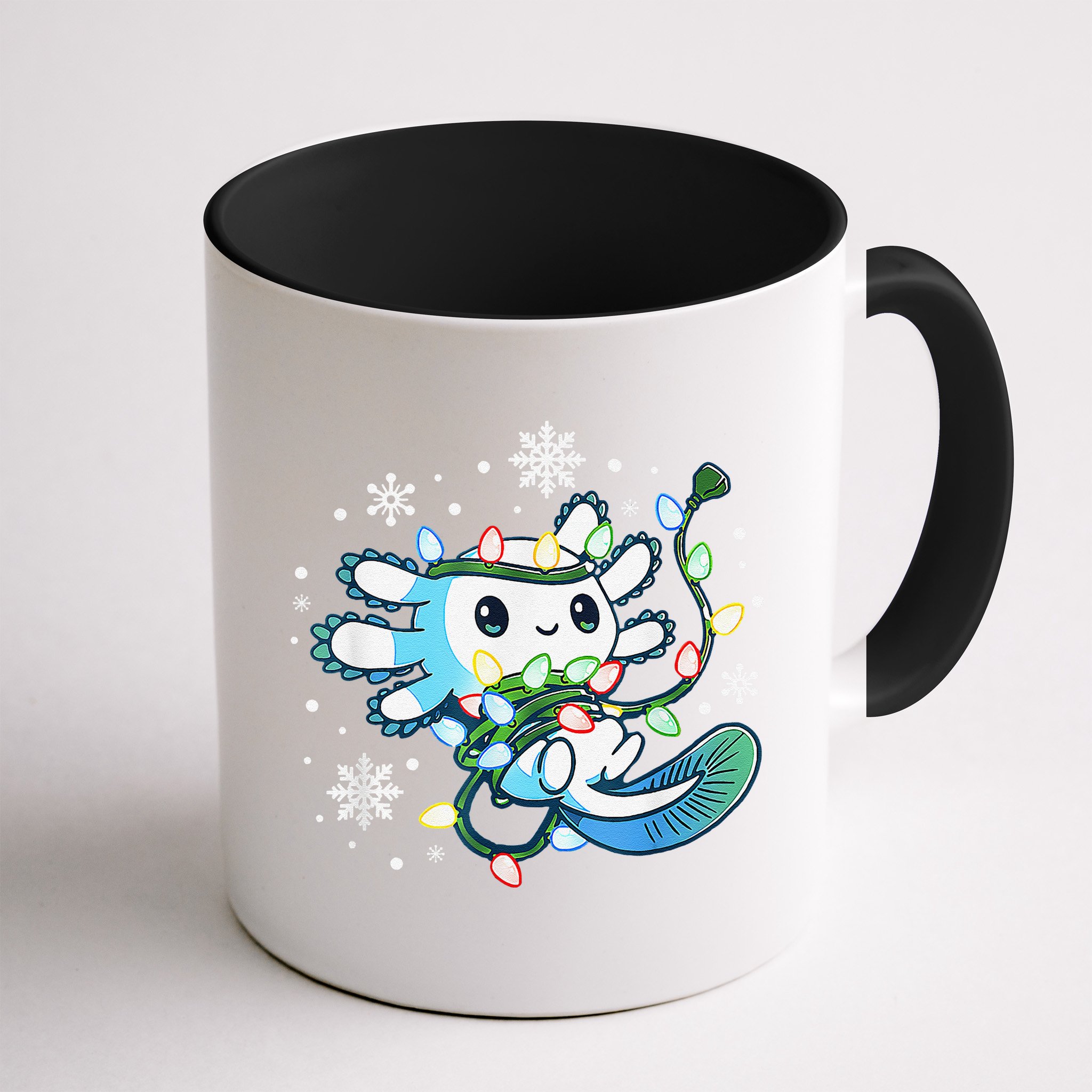 Axolotl Christmas Lights Xmas Tree Pajamas Mug
