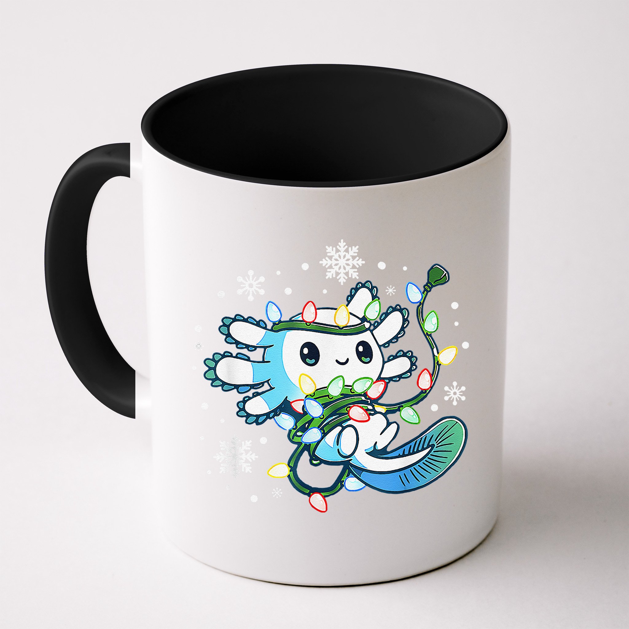 Axolotl Christmas Lights Xmas Tree Pajamas Mug