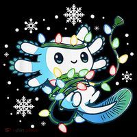 Axolotl Christmas Lights Xmas Tree Pajamas Flatbill Hat