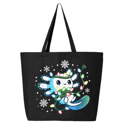 Axolotl Christmas Lights Xmas Tree Pajamas 25L Jumbo Tote