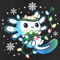 Axolotl Christmas Lights Xmas Tree Pajamas 25L Jumbo Tote
