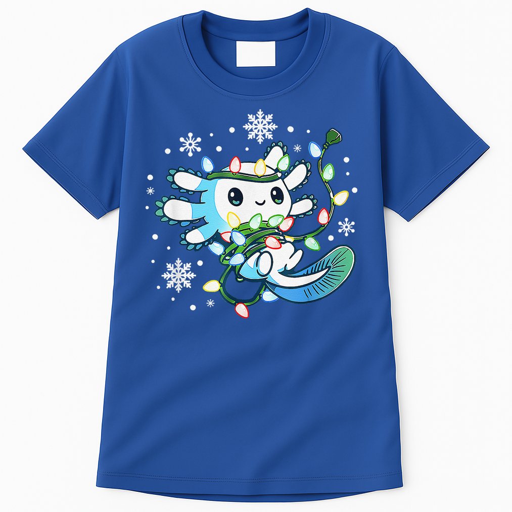 Axolotl Christmas Lights Xmas Tree Pajamas Tall T-Shirt