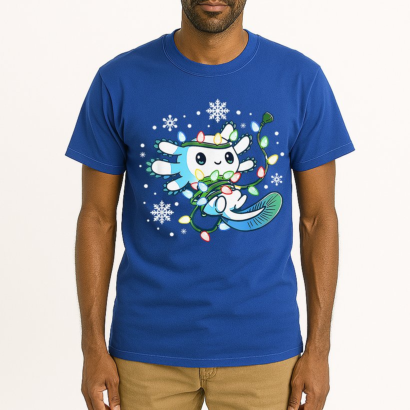 Axolotl Christmas Lights Xmas Tree Pajamas Tall T-Shirt