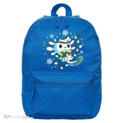 Axolotl Christmas Lights Xmas Tree Pajamas 16 in Basic Backpack