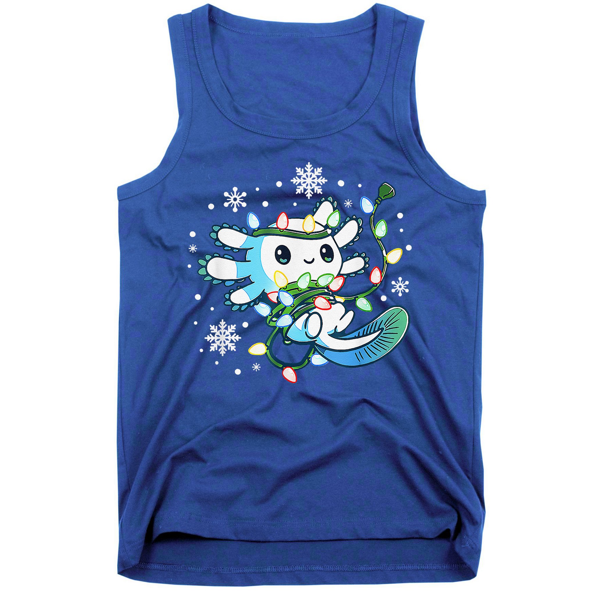 Axolotl Christmas Lights Xmas Tree Pajamas Tank Top