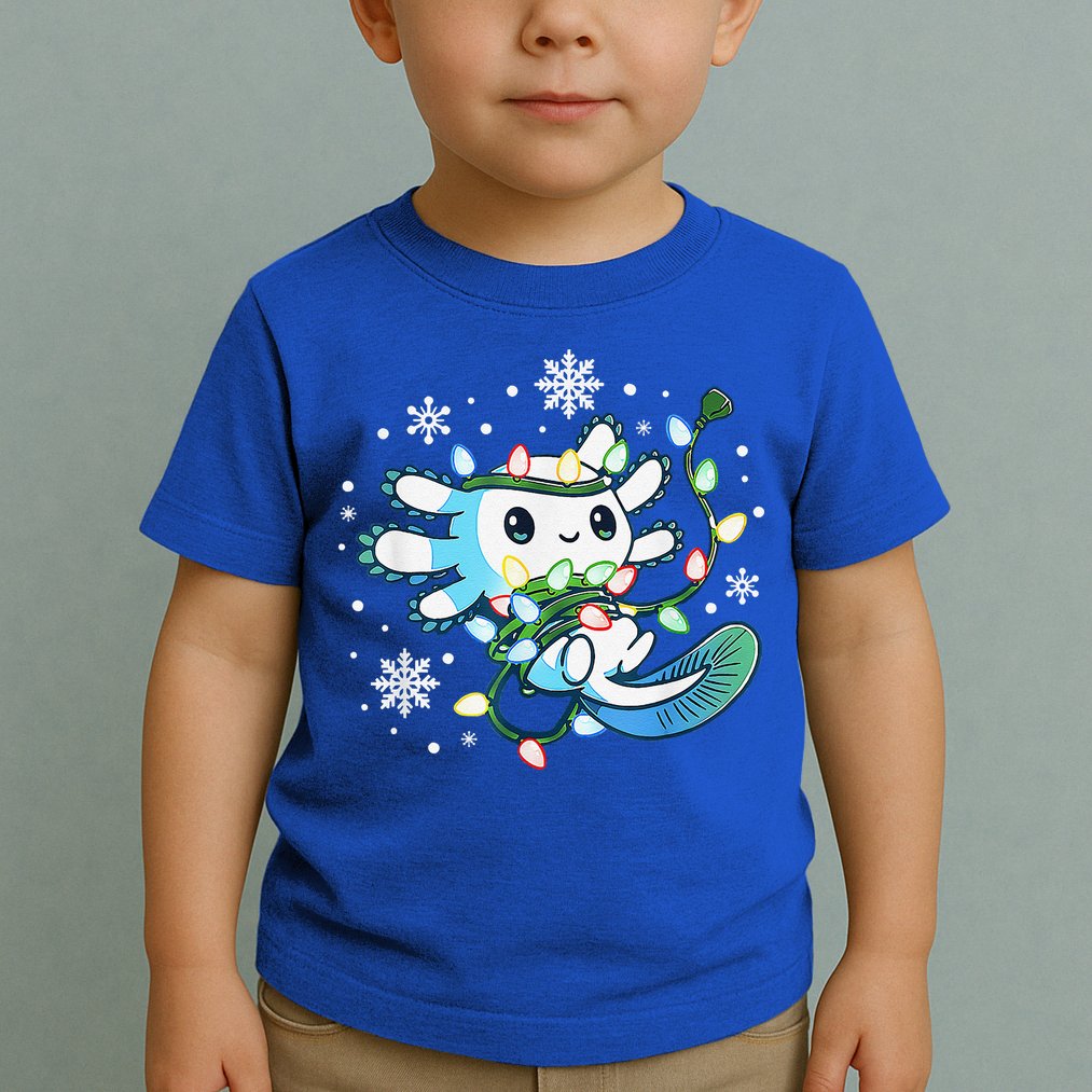 Axolotl Christmas Lights Xmas Tree Pajamas Toddler T-Shirt